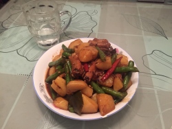 土豆豆角炖排骨