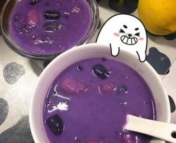 紫薯牛奶芋圆汤