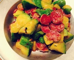 小麦瓜炒腊肠