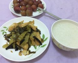 煎豆腐炒酸菜