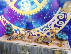 星空主题婚礼甜品桌