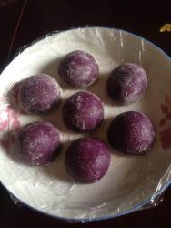 紫薯豆沙糯米糍