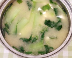 咸蛋豆腐油菜汤