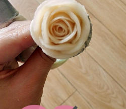 豆沙玫瑰裱花和山茶裱花