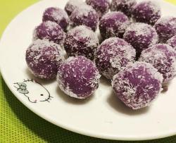 椰蓉蜜豆紫薯球