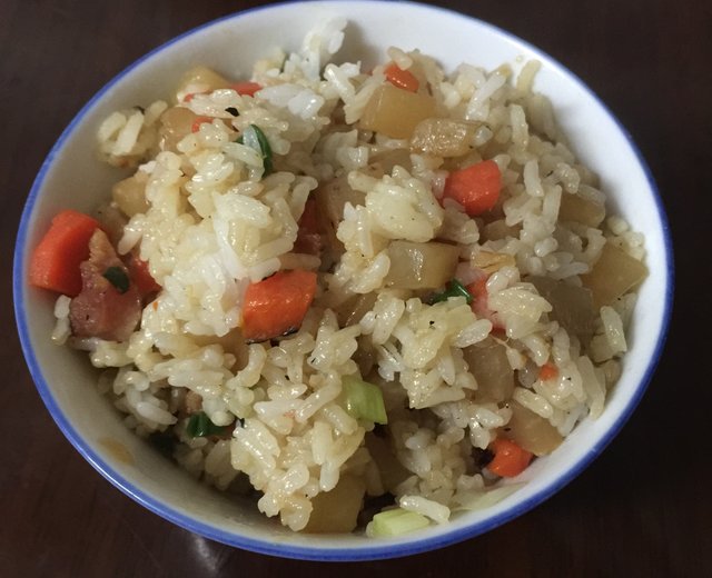 芥兰头饭,又名菜果饭