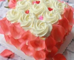 玫瑰花彩虹蛋糕