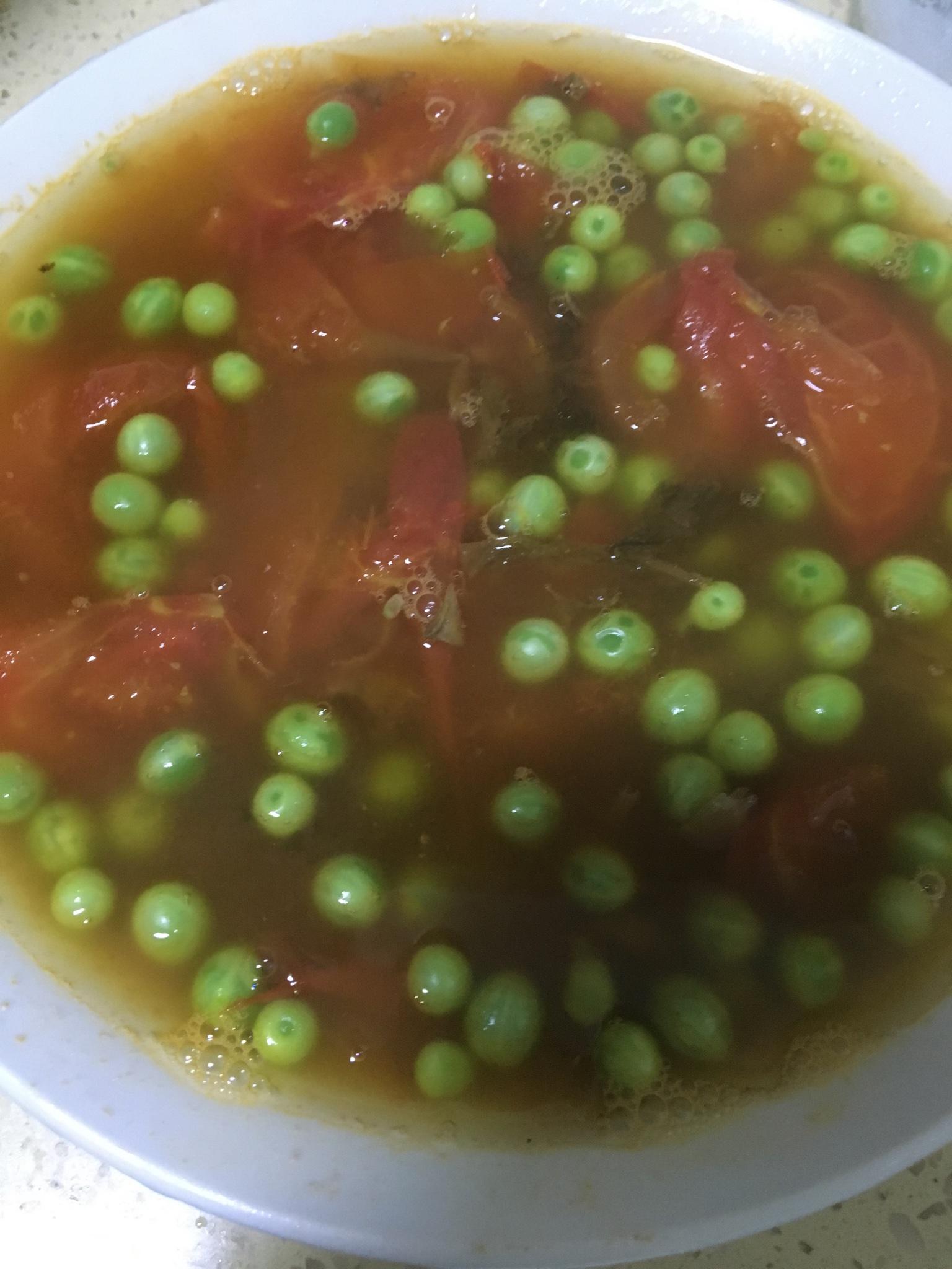 西红柿小豌豆汤