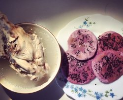 牛奶紫薯红豆糯米饼儿{超详细