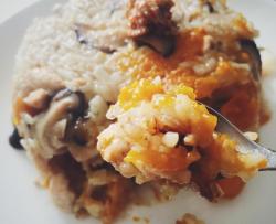 南瓜鸡胸肉香菇焖饭 一个人一样可以好好吃饭