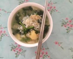 茼蒿豆皮粥