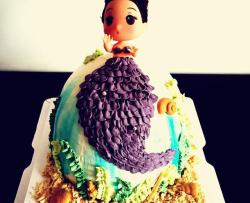 美人鱼芭比娃娃生日蛋糕