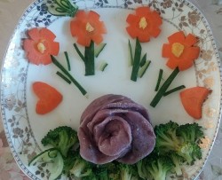 紫薯玫瑰豆沙包