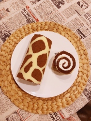 长颈鹿奶油蛋糕卷