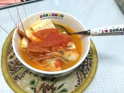 豆腐虾头番茄汤