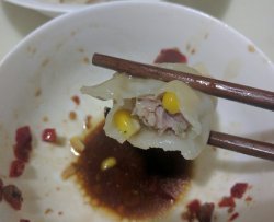 玉米香菜猪肉饺子