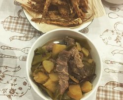 土豆豆角炖牛腩