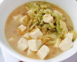 冬日简易快手菜—白菜豆腐汤