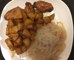 可乐土豆鸡翅+粉丝