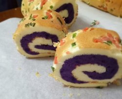 葱香紫薯蛋糕卷