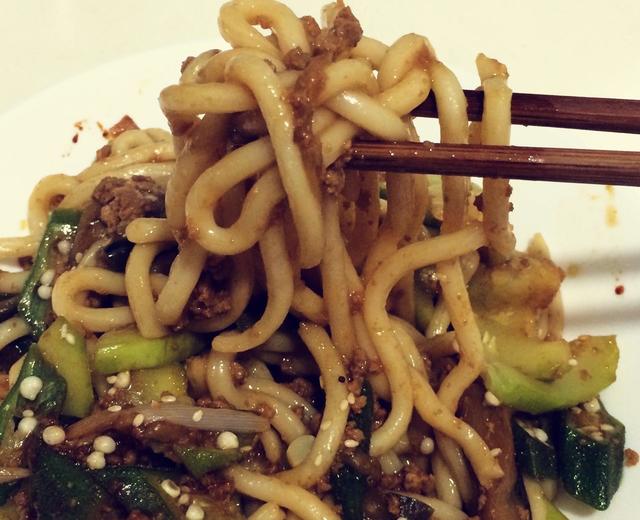 秋葵茄子炒乌冬