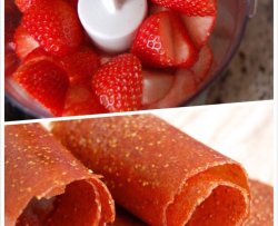 原始饮食之甜点-草莓风味果泥干