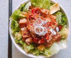 素食豆腐沙拉盖饭 vegan tofu salad bowl