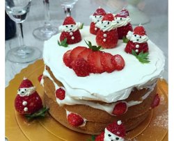 圣诞草莓蛋糕