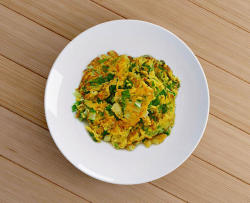 减脂餐:黄豆渣蔬菜煎鸡蛋