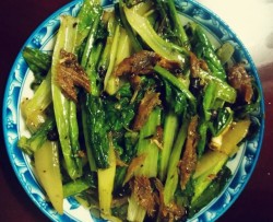 豆豉鲮鱼炒油麦菜