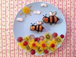 创意趣味儿童餐—两只小蜜蜂