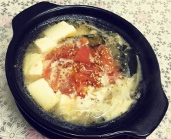 炒番茄与味噌汤