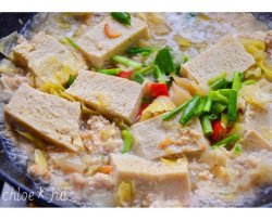 炖菜系 | 肉末冬菜炖冻豆腐