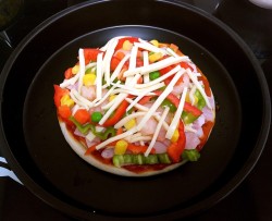 芝士鲜虾培根pizza