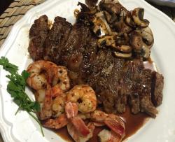 香煎日式牛排大虾 hibachi beef and shrimp