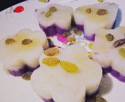 紫薯山药花蜜糕