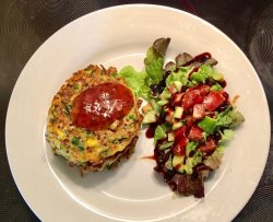 西葫芦藜麦玉米饼Zucchini Quinoa Corn Fritters