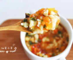 宝宝辅食:西红柿蘑菇疙瘩汤—酸甜开胃,热乎乎喝下一大碗8M