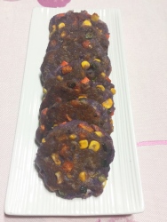 紫淮山杂蔬饼