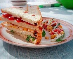 快手早餐♡蔬菜三明治