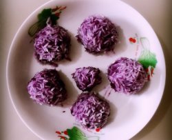 糯米紫薯团