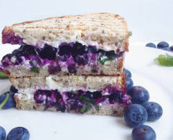 Blueberry Basil & Goat Cheese Panini Sandwich 蓝莓罗勒和山羊奶酪帕尼尼三明治