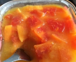 橙汁木瓜冻