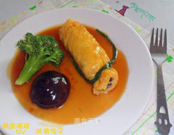 用玉子豆腐做的“黄金福袋”