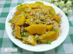 家常小菜——肉末南瓜