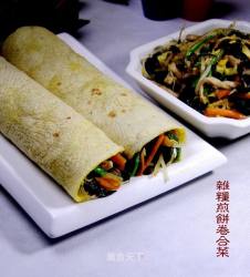 时令家常饭“煎饼捲合菜”