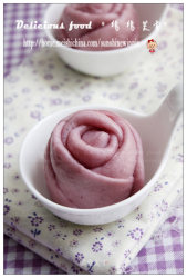 美食如花般绽放-----紫薯玫瑰馒头