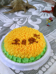裱花蛋糕：向日葵