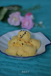 南瓜冰淇淋----七夕就吃柠檬黄冰淇淋