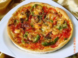 【DIY新奥尔良烤肉披萨】鲜虾里脊肉披萨